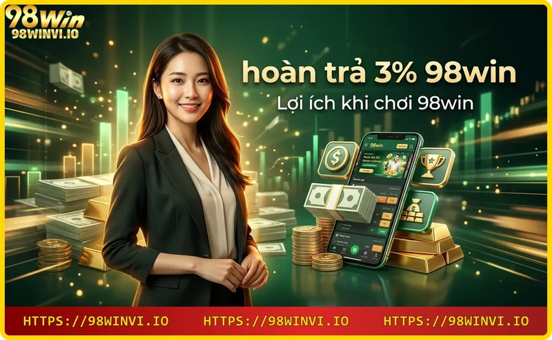 Lợi ích khi chơi tại 98WIN: hoàn trả 3%, VIP, và khuyến mãi hấp dẫn Lợi ích khi chơi tại 98WIN: hoàn trả 3%, VIP, và khuyến mãi hấp dẫn